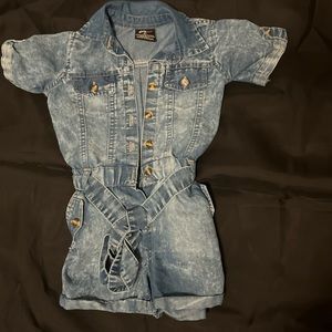 TODDLER 2T denim romper